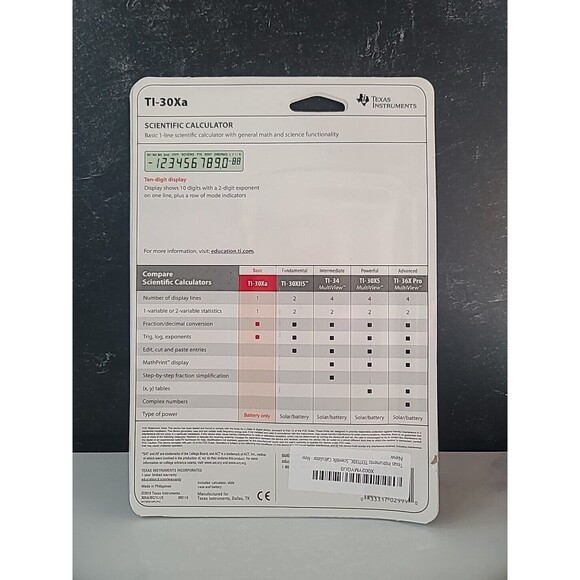 Texas Instruments TI-30Xa Scientific Calculator NIP - Picture 5 of 10